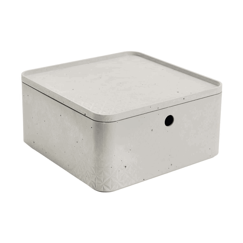 Škatla beton L siva
